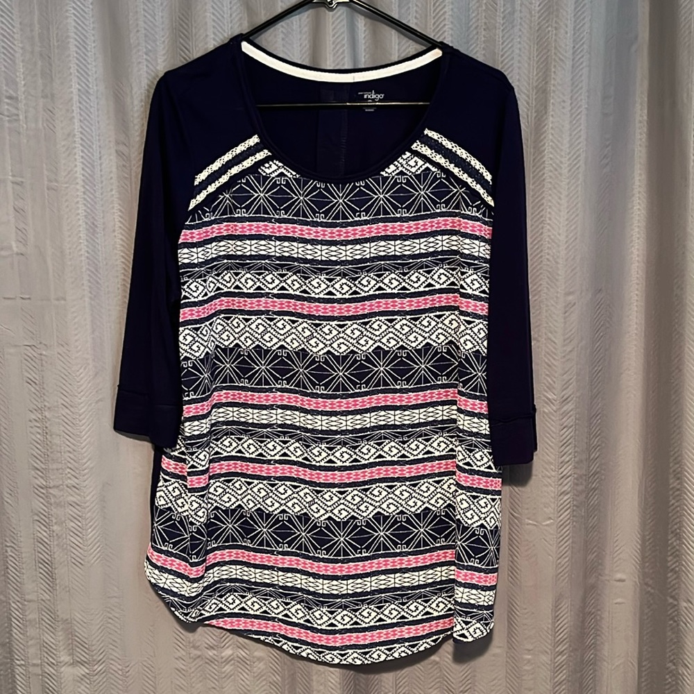 Great Northwest Indigo Lace Top
